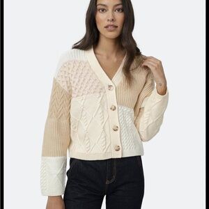 Rails Reese Tan and Off White Cardigan